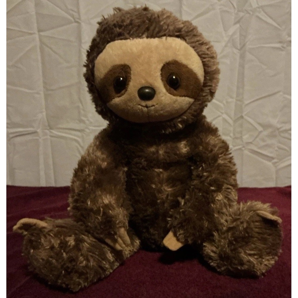 Aurora 13" Sloth Stuffed Animal Plush Brown Fluffy Soft‎ Cuddle Toy Doll